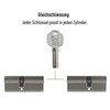 2x Profile Cylinder 70 mm 30/40 Keyed Alike Includes 10