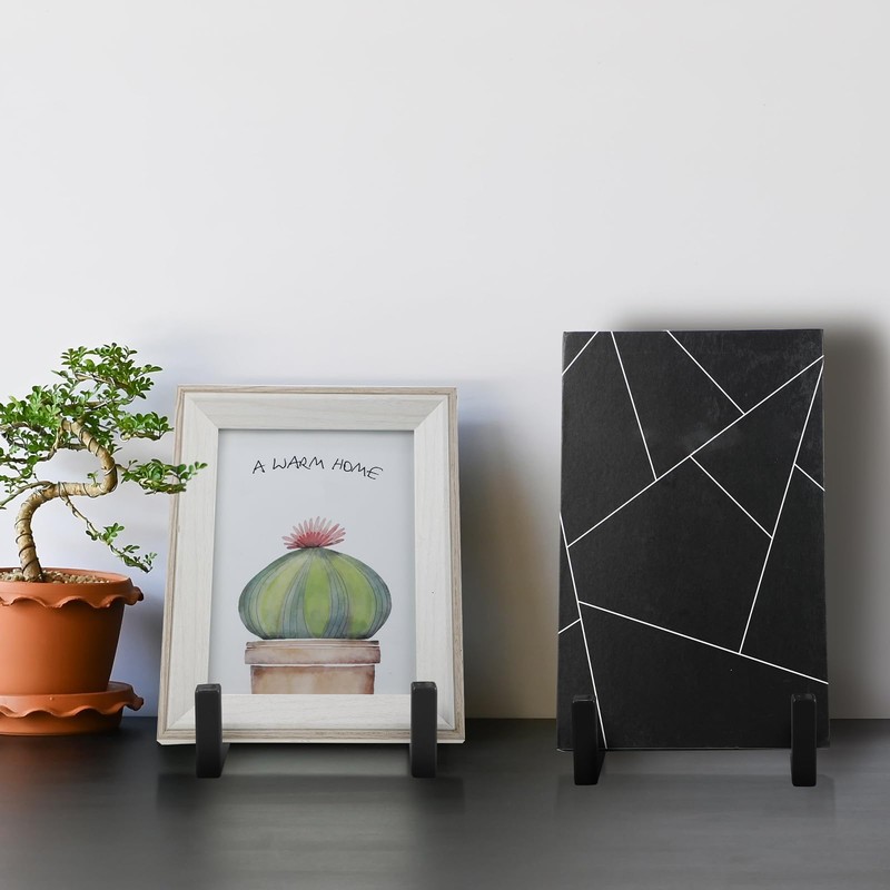 Sweetude 2 Pcs Large Plate Stands for Display Metal Frame