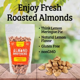 Almond Brothers Roasted Almonds - 2 lb Bag - Hand Crafted Lemon Glazed Almonds, Gluten-Free, Non-GMO