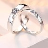 2 Anillos Promesa Plata Fina 925 Corazon Parejas Compromiso