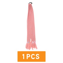 Pink Hair Extensions 24" Synthetic Crochet Box Braids Yaki Texture Pre Stretched Braiding Hair Extension 2519