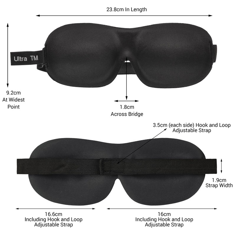 Ultra 3D Soft Contoured Light Blocking Eye Mask Blackout Men