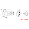 Larcele JSANKG-08 Momentary Metal Button with Light Indicator, DIY On/Off