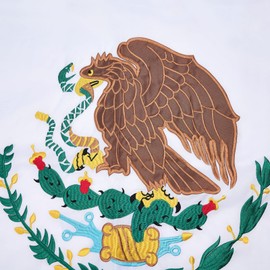 ROTERDON Mexican flag 3x5 FT Outdoor - Heavy Duty 240D Oxford Polyester Mexico Flag, Vibrant Colors and Fade Proof, Embroidered Eagle Sewn Stripes Bandera de Mexico Flag with Brass Grommets
