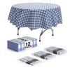 Exquisite Picnic Table Cover - 12 Pack Premium Round Plastic
