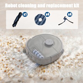 Replacement Parts Kit for eufy X10 Pro Omni Robot Vacuum, Roller Brush with Bristles and Rubber, 4 Side Brushes and 4 Mop Cloths 1 Cleaning Brush 1 Screwdriver
