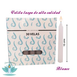 VELA PARAFINA ALTA CALIDAD 30 PZAS 15 CM X 1.5 DIÁMETRO (ROJO)