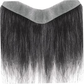 Cabello tupé para hombres - Reemplazo de la línea del cabello de la frente del humano, pieza en forma V sin costuras