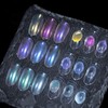 9Boxes Ice Transparent Aurora Nail Powder,White Chrome Nail Powder Holographic