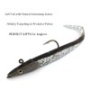 Croch 10Pcs Soft Fishing Lures Jig Head with T Tail