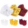 DRESHOW Newborn Baby Hats Mittens Set Hospital Hat Beanie Infant