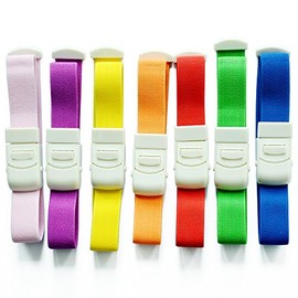 10 Pcs/Pack Colorful Adjustable Medical Latex-Free Buckle Tourniquet for Outdoor Emergency to Stop Bleeding