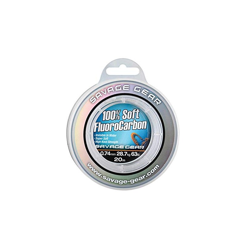 Savage Gear Soft Fluorocarbon 0,22mm 50m 3,5kg Angelschnur monofil, Fluoro