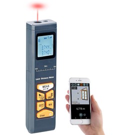 AGT Laser Measuring Device: Laser Rangefinder with LCD & Bluetooth, Measuring Range 5 cm - 30 m (Distance Meter, Laser Distance, Tool Box)