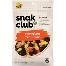Snak Club Energizer Trail Mix, Gluten Free, 6.75-Ounces , 6-Pack