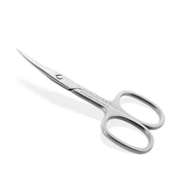 OTTO HERDER Curved Nail Scissors Solingen Extra Sharp Nail Scissors 9 cm with Curved Edge Made of High-Quality Stainless Steel for Fingernails and Toenails