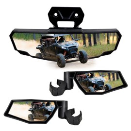 SAUTVS Folding Side Mirrors Center Rearview Mirror Kit for Polaris RZR XP 1000 Ultimate/Sport/Premium 2024 2025 Accessories