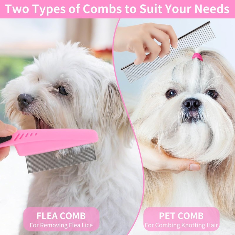 Dog Brush for Shedding, 9 PCS Dog Grooming Brush Shedding