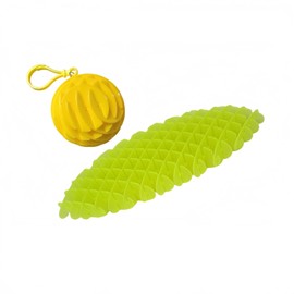 2 Pcs Fidget Worm Toy - 3D Printing Elastic Worm Fidgets Toys,Stress Relief Fidget Toys,Resistance Fidget Toys Adults Stress Anxiety Relief Toys--Fluorescent Yellow (Large)+Yellow (Small)