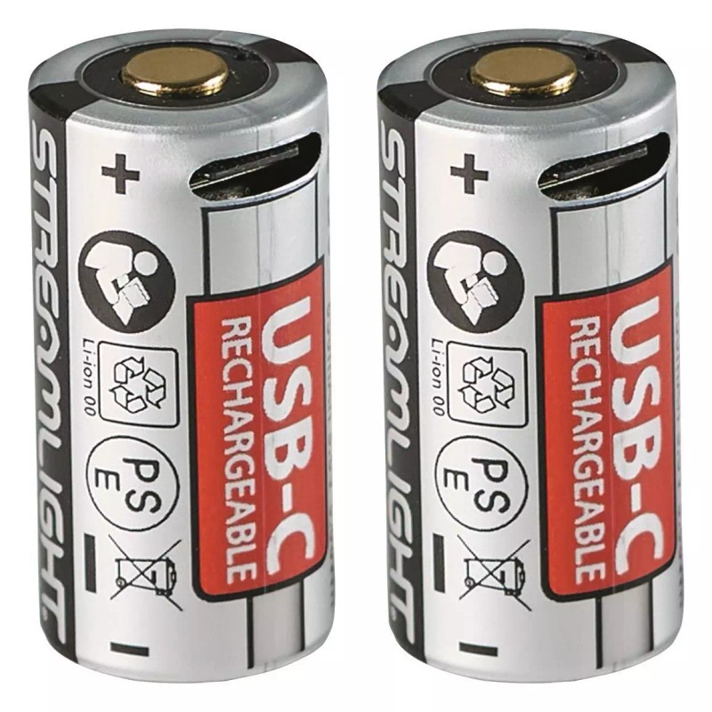 2-Pack Streamlight Rechargeable Battery CR123A 850mAh SL-B9 (20237) 300 Charges