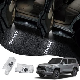 Car Door Light Logo Projection Suitable for 2024 Lexus GX550 GX550h Fade Free high-Definition LED car Welcome Projection, Environmental Foot Light (2 Pieces)