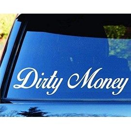 Small Version Dirty Money Version DD901 JDM Car Truck Window Windshield Lettering Decal Sticker Decals Stickers