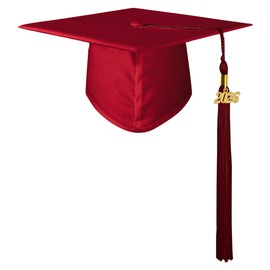 GraduatePro Matte Kids Graduation Cap Class of 2026 with Tassel for Kindergarten Preschool Graduation Ceremony Maroon