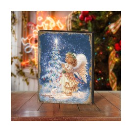 Designocracy My Christmas Wish Art Wooden Wall Art by D. Gelsinger - 95656B-0703-24