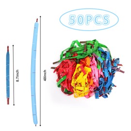 50 pcs Elevate Your Party with Vibrant Assorted Colour Rocket Balloons: Experience the Delight of Whistling Fun and Flying Magic for Unforgettable Celebrations