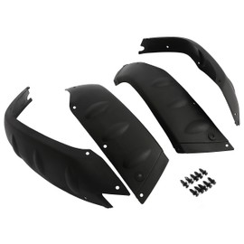 HECASA Fender Flares Kit Compatible with 2004-2007 Honda TRX350 TM FM FE TE / TRX400 FA FGA Rancher Fender Flaps Kit Mud Guards Front & Rear Black 4 Pcs