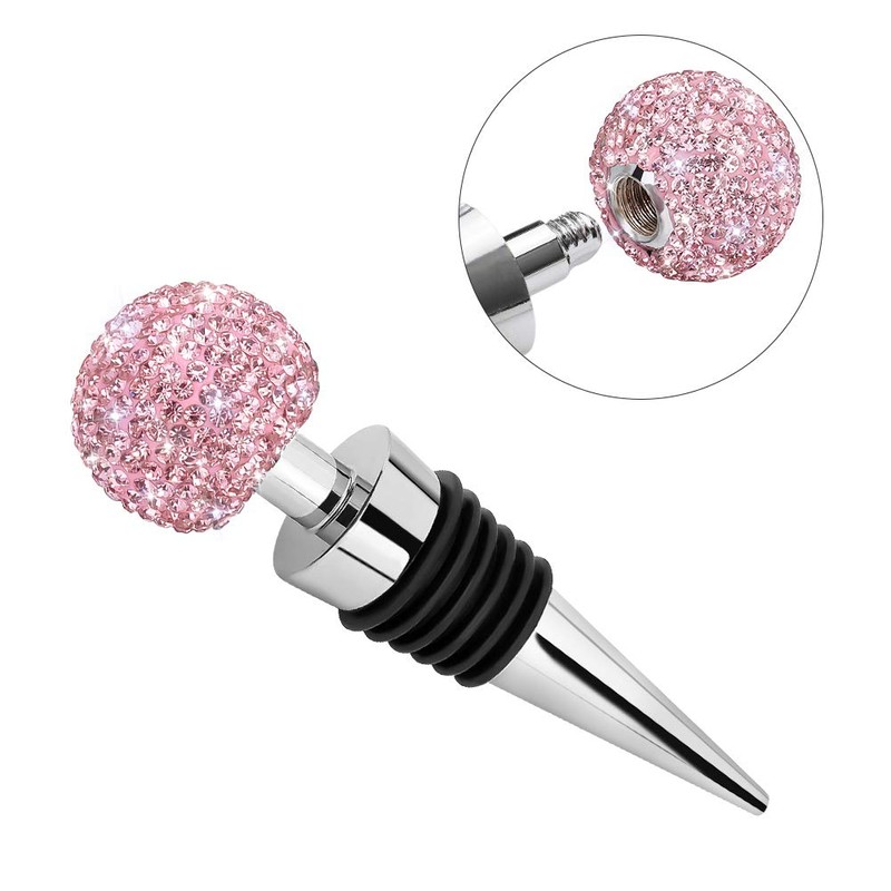 Soleebee Bling Decorative Wine Stoppers,Wine Bottle Stopper with Crystal Rhinestone,