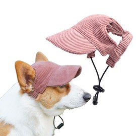 Dog Baseball Cap, Summer Dog Sun Protection Hat Adjustable Pet Cat Dog Baseball Hat Visor Cap with Ear Holes for Puppy Small Medium Large Dogs (Pink, S)