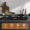 CUSIMAX Electric Hot Plate,Portable Double Hot Plate For Cooking,1800w Electric