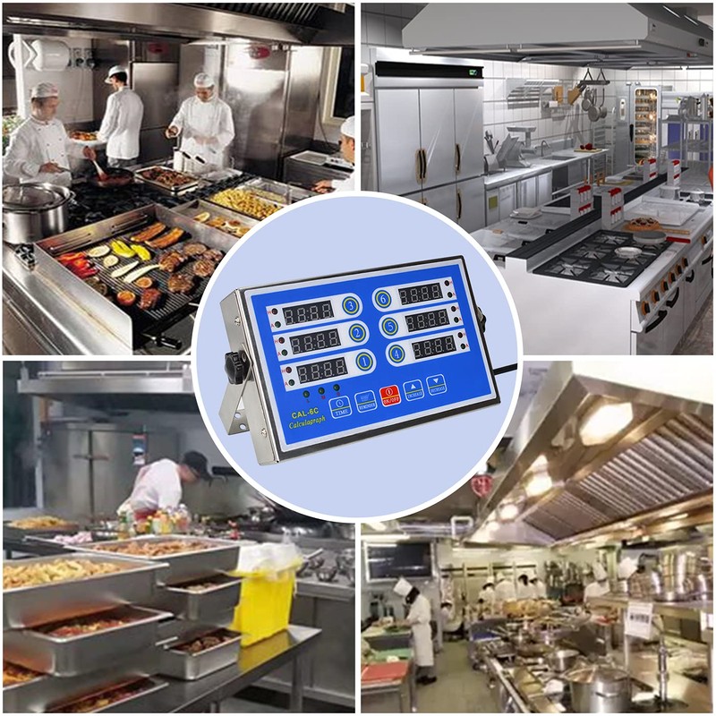 NJTFHU Commercial Kitchen Timer 6 channels Restaurant Timer Commercial Cooking