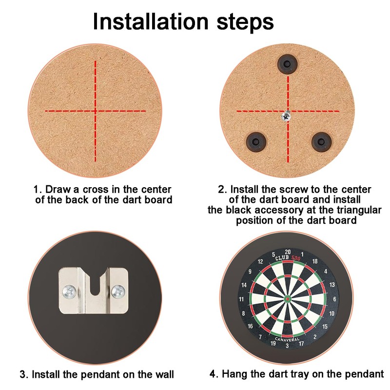 SHUBEIEUMI Dartboard Holder, Dartboard Holder, Dartboard Wall Hanging Bracket Set,