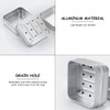 2 Pieces Aluminum Soap Dish with 2 Pieces Foaming Net,