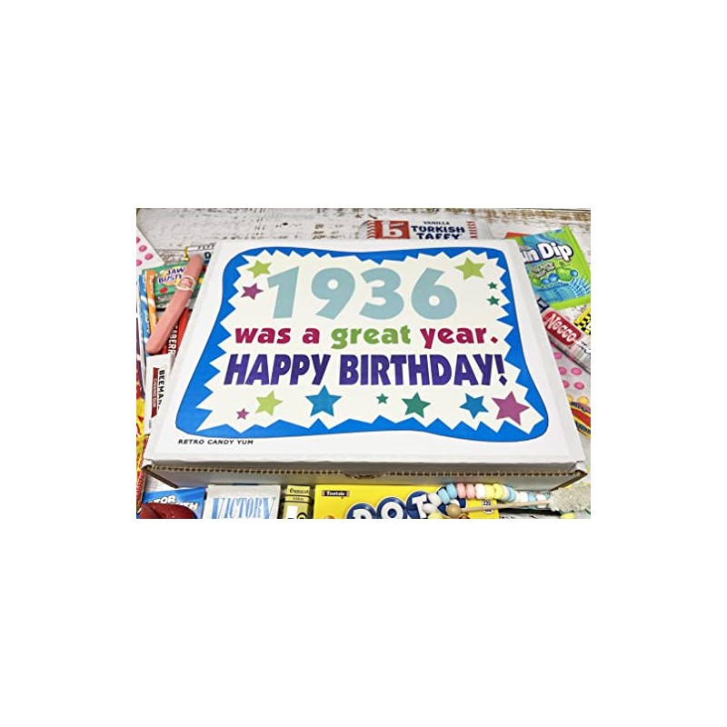 RETRO CANDY YUM ~ 1936 90th Birthday Gift Box of