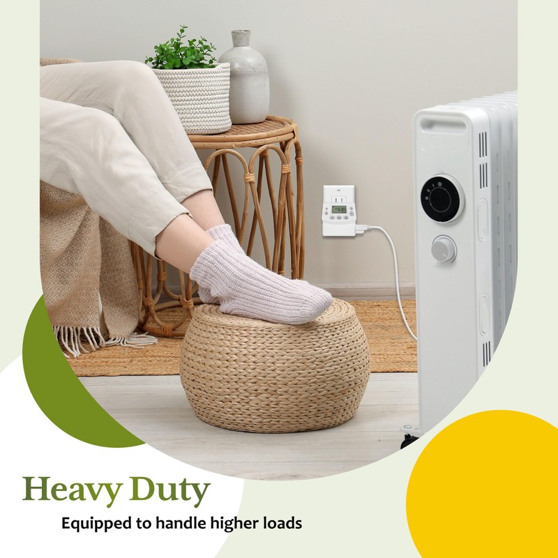 TG Heavy Duty Programmable Plug-in Digital Timer for Electrical Outlets,