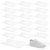 HEIHAK 20 Pack Clear Acrylic Slatwall Shelves 4.5 x 10
