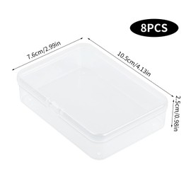 NiceLand Card Box, Pack of 10 Playing Card Box, Transparent Empty Card Box, Card Storage Box with Lid, Playing Card Case for Storage, Bank Cards, Playing Cards, Badges, Buttons