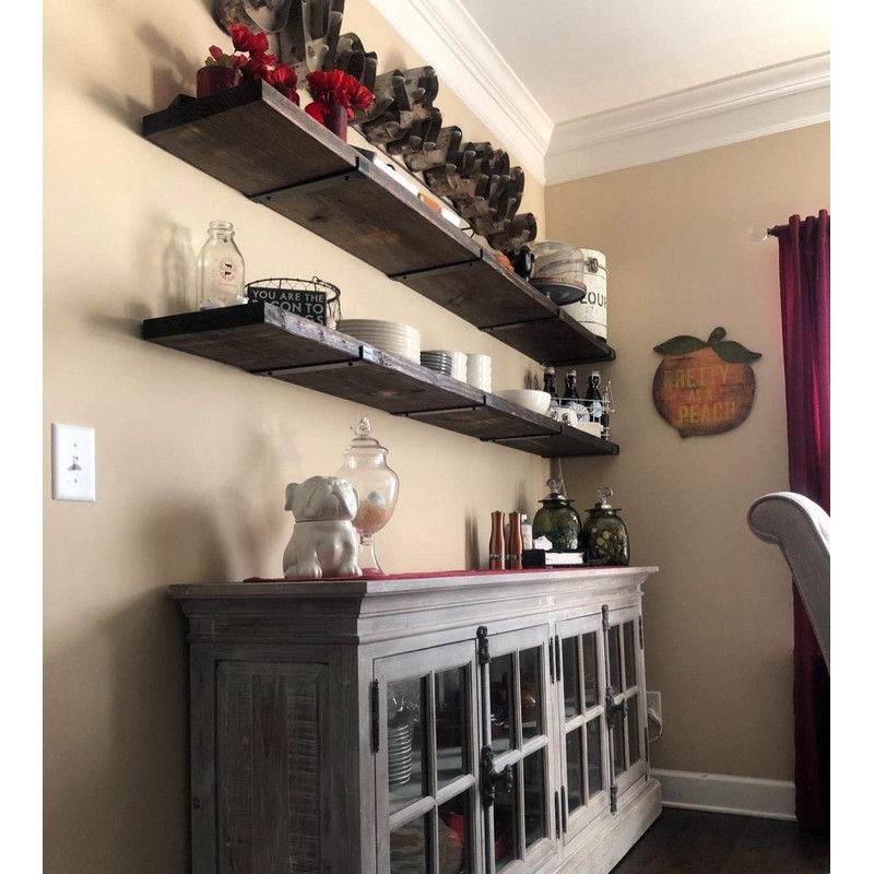 Shelf Brackets 10 inch for Shelves, Hook Iron Heavy Duty