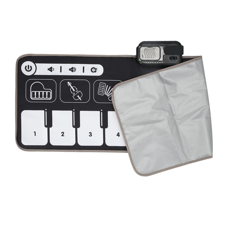 Kids Piano Mat 43.3 X 14.2in Adjustable Volume 10 Keys