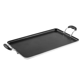 Restaurantware-Met Lux 19 x 11.7 Inch Double Burner Griddles, 10 No-Stick Flat Top Grills - Cool Touch Handles, Compatible With Gas And Electric, Aluminum Griddle Pans, Even-Heating, For Eggs