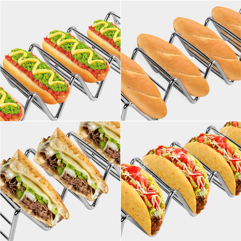Ejoyous Taco Holder, 4 Pack Stainless Steel Taco Rack V