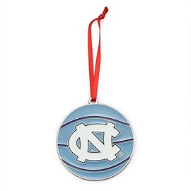 North Carolina Tar Heels (UNC) Basketball Metal Christmas Ornament