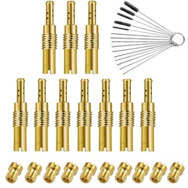 Motorcycle Carburettor Nozzle Set, 20 Pieces Main Nozzle and Slow Pilot Nozzles, with Cleaning Kit, Suitable for Motorcycles and General Engine Equipment