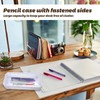 Pack of 4 Stackable Transparent Pen Box, Multifunctional Pencil Boxes,