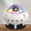 Wireless Bluetooth Speaker Cute Spaceship Shape Speaker Colorful Light Desktop
