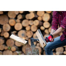 INTERTOOL 24-Inch Chopping Axe | Medium Size Felling Ax for Wood Splitting & Camping | Shock Absorbing Fiberglass Handle with Sheath | HT-0263