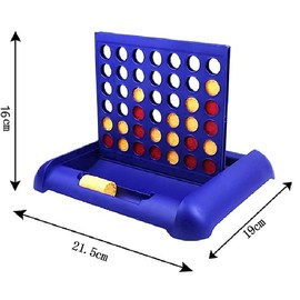 SHUYUE 4 in A Row Board Games Foldable Line up 4 Toys Children's Educational for Kids Blue